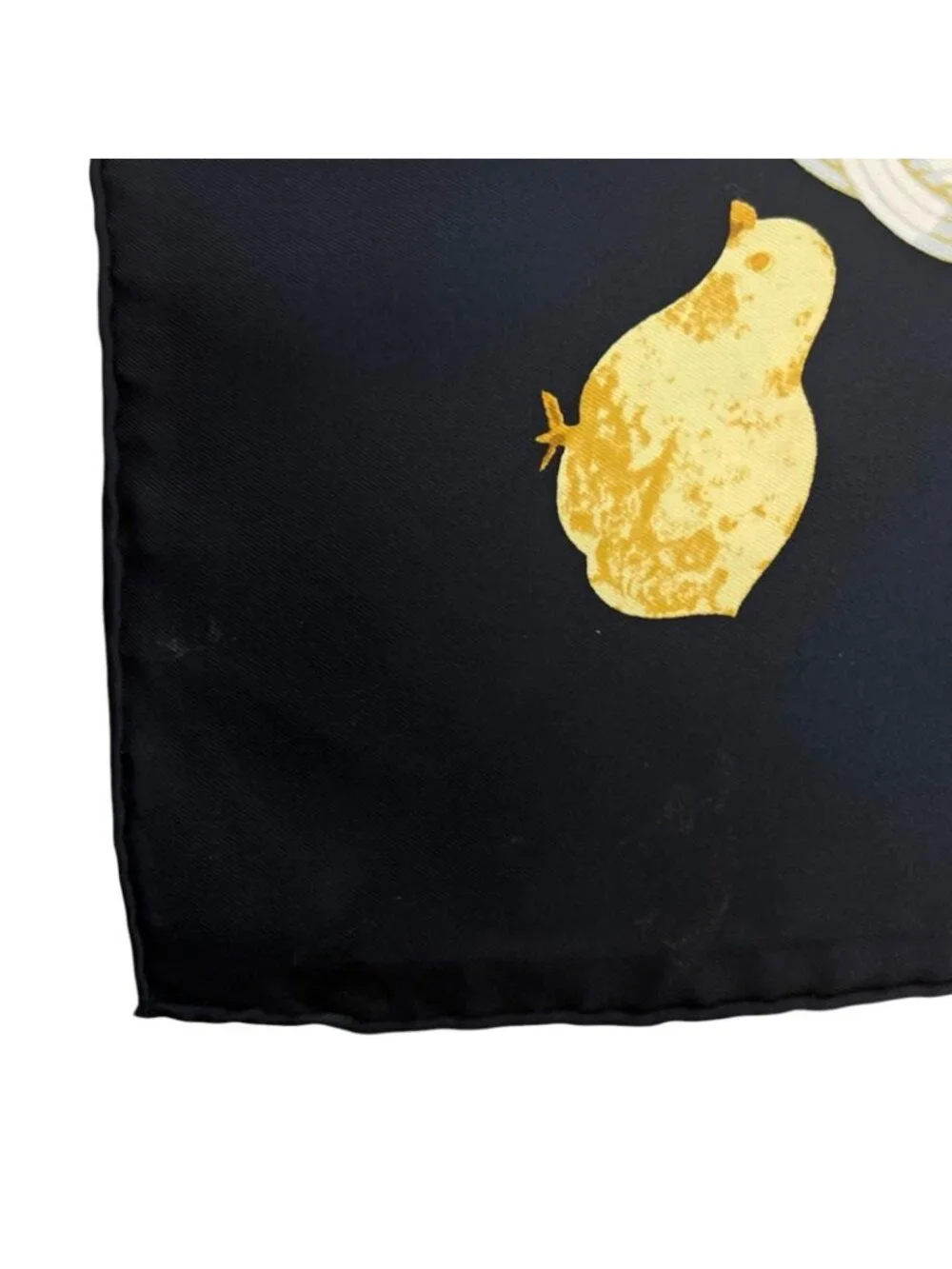 Hermes Carre 90 Egg Silk Black Scarf